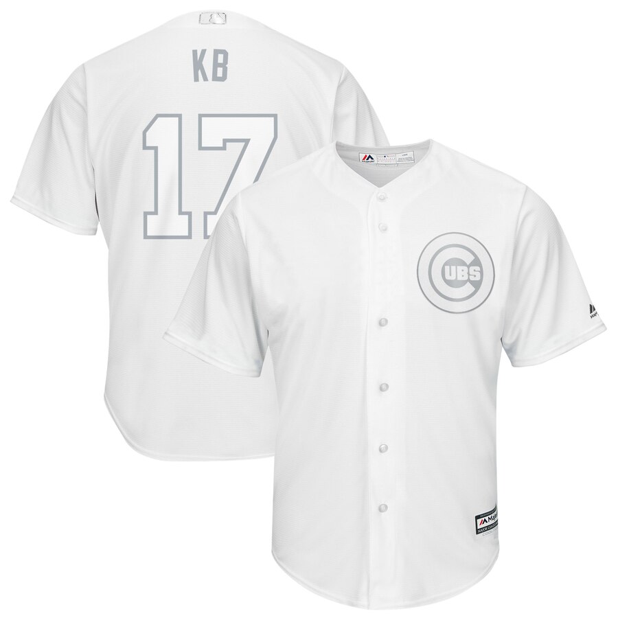 Men Chicago Cubs #17 Kb white MLB Jerseys->pittsburgh pirates->MLB Jersey